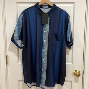 NWT Hawalili || Men's Short Sleeve Button Down Shirt; Size Large